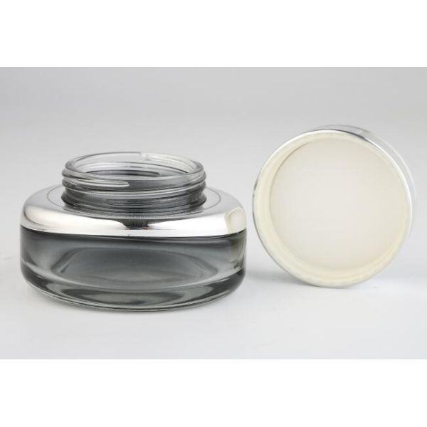 Electroplate 30g 50g Environmental Protection Cosmetic Jars Cream Bottles OEM