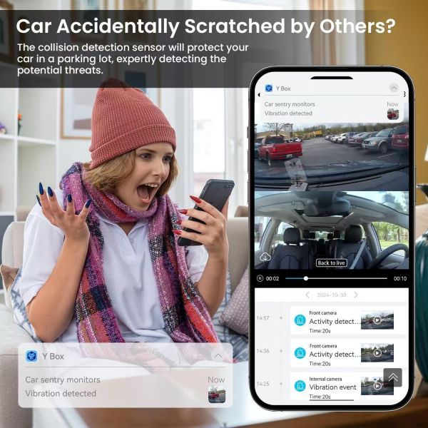 4G SIM Dual Lens Car Dash Cam 4K Parking Mode Monitoring for Car Vehicle Night Vision Radar WIFI Navigation GPS Front and Rear