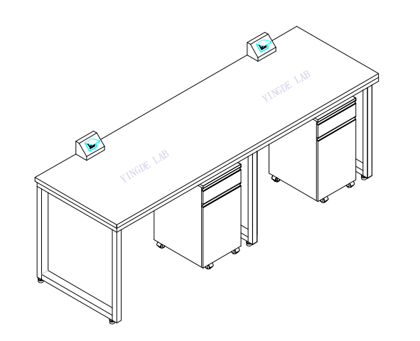 Customized Lab Work Bench Steel Wood Modular Lab Table For University School Hospital Living Room