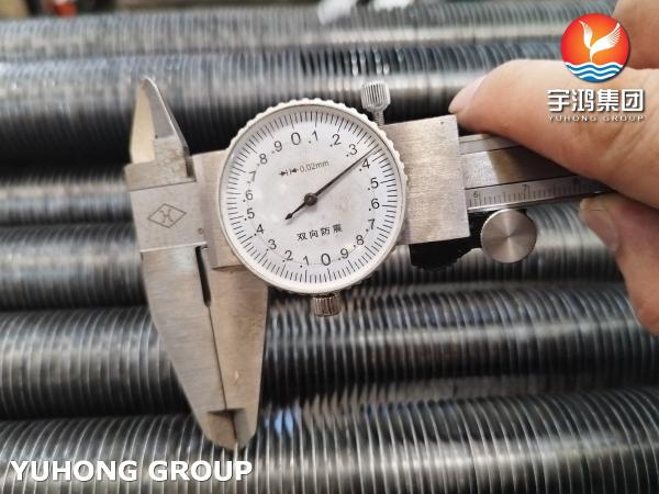 Air Cooler Tube ASTM A179 Spiral Embedded Finned Pipes With Aluminium Strip