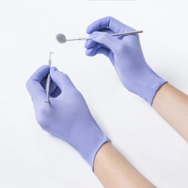 Smooth Disposable Medical Gloves 100% Nitrile Examination Gloves