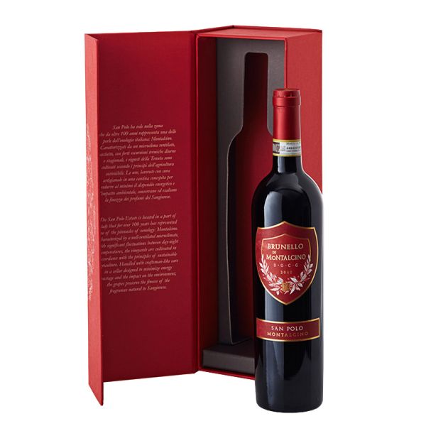 Embossing Wine Gift Box Packaging , Bottle Wine Eco Friendly Gift Box Packaging