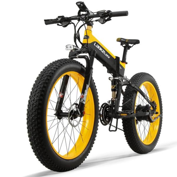 Fat Tire Snow Pedal Assist Mountain Bike 26 Inch Labor Saving 48V 1000W