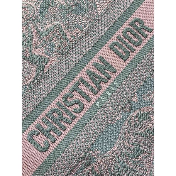Pequeño Christian Dior Booktote Pink And Gray Toile De Jouy Sauvage Embroidery