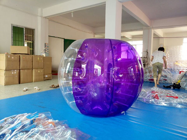 Waterproof Half Purple Human Sized Hamster Ball / Inflatable Ball Suits