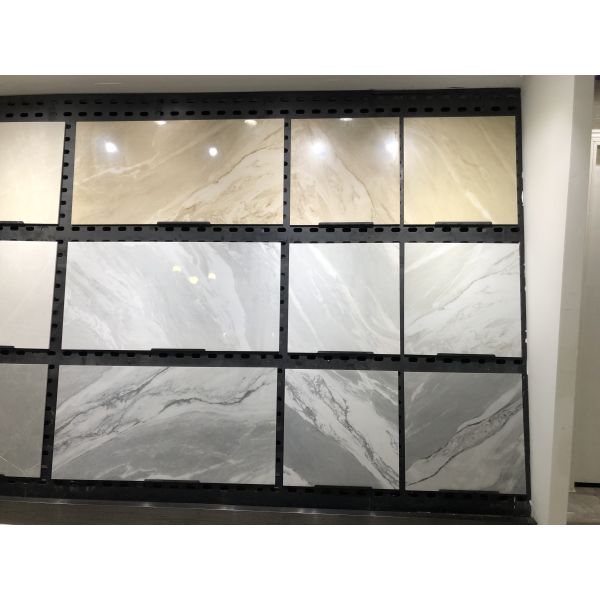 Interior Wall Occasion Polished Porcelain Grey Marble Floor Tiles 60x120 Modern Style