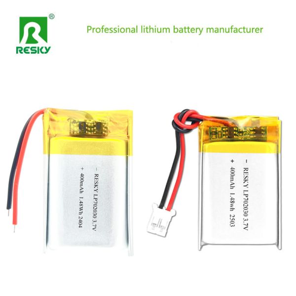 Power Batteries 702030 3.7V 400mAh Rechargeable Polymer Lithium Battery Cells For Wireless Headphone