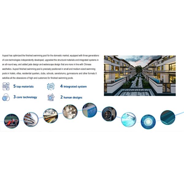 Луцитовый акриловый задний бассейн для виллы и пляжного дома