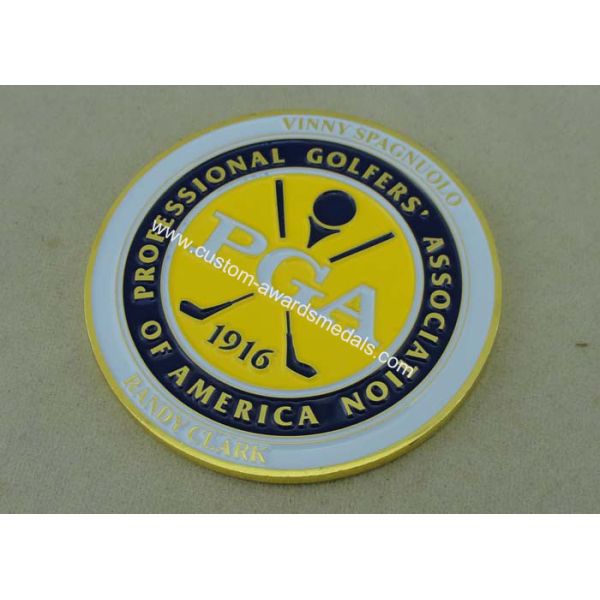 Zinc Alloy Gold Personalized Coin Die Casting 3D Coin With Soft Enamel