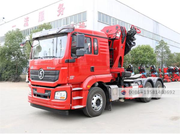 Grue de construction de grande taille montée sur camion, grue montée sur camion de 25 tonnes avec benne preneuse