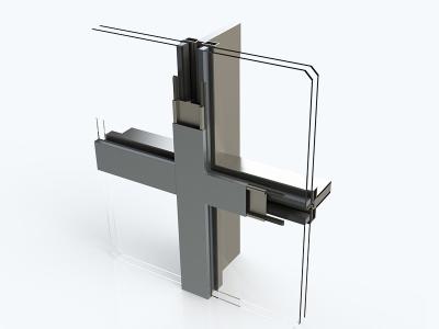 Fire Rated Exterior Curtain Wall System Heavy Load With Broken Bridge