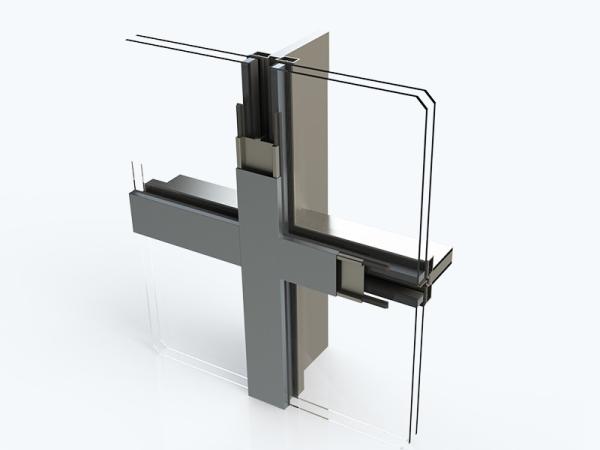 Fire Rated Exterior Curtain Wall System Heavy Load With Broken Bridge