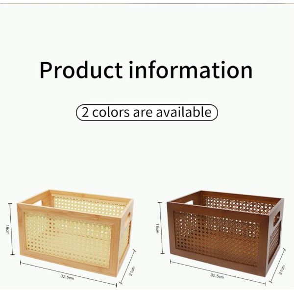 Тканые столы антибактериальные деревянные корзины для хранения с ручками