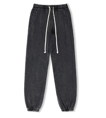 Small Order Clothing Manufacturers Men'S French Terry Sports Long Casual Pants With Vintage Wash