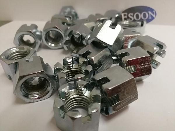 Hex Nuts, Slotted, Metric,DIN935,Plain Surface,ISO/R 288-1:1963 - Slotted and castle nuts with metric thread
