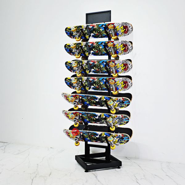 Customized Reception Desk Skateboard Surfboard Bike Wall Rack for Display and Storage