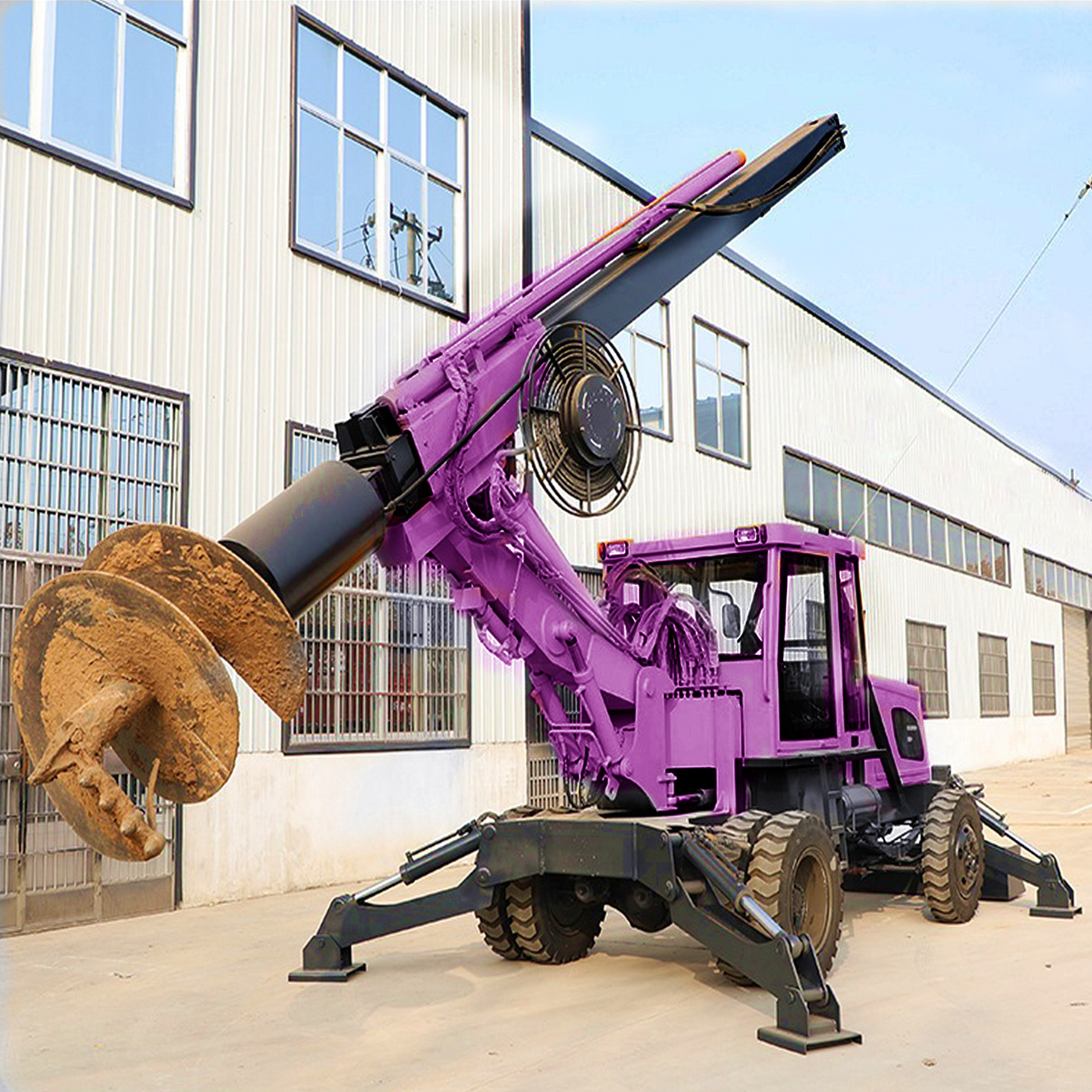 Impact Rotary Drill Rig Infrastructure Projects Construction Machine Mobile Drilling Rig