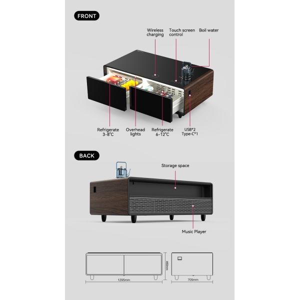 Temperature Range 3-12 LG Refrigerator Table with Meat Chiller and Wine Preservation