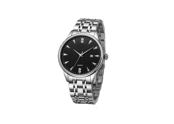 Couple Quartz Stainless Steel Watch Water Resistant  Mineral Glass With Calendar