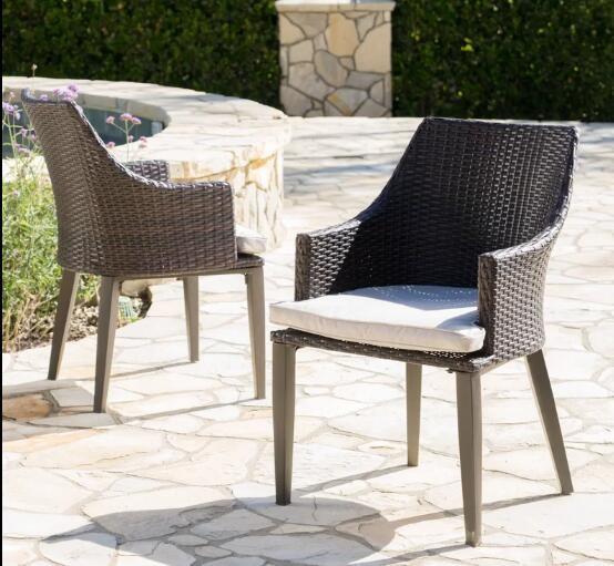 Modern PE Rattan Chair Aluminium Outdoor Garden wicker table and chairs sets