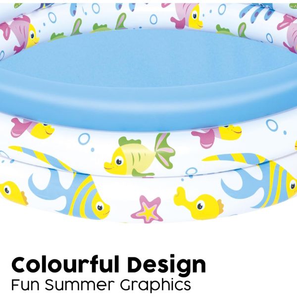 Unisex Kiddie Swimming Pool Ocean Inflatable Paddling Pool Easy Set Up Multiple Designs