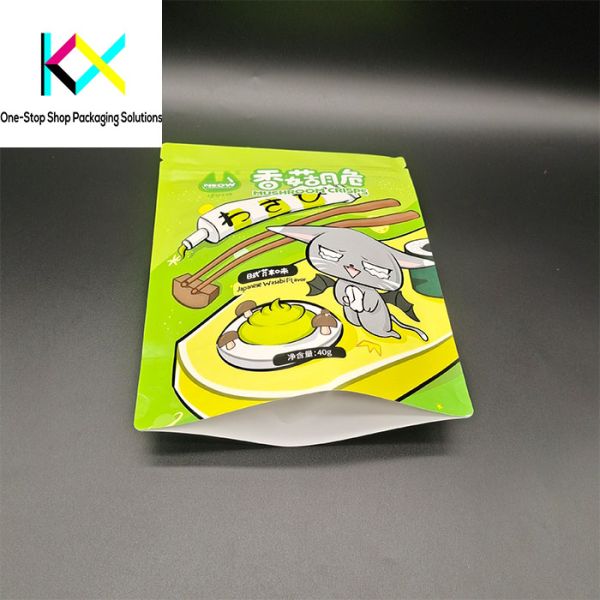 Custom Food Packaging Bags Kraft Paper Stand Up Pouch Design for Food and Snacks packaging