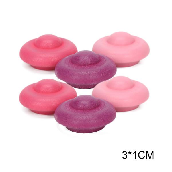 brinquedos de madeira educacionais de Montessori do empilhador do arco-íris 6pcs