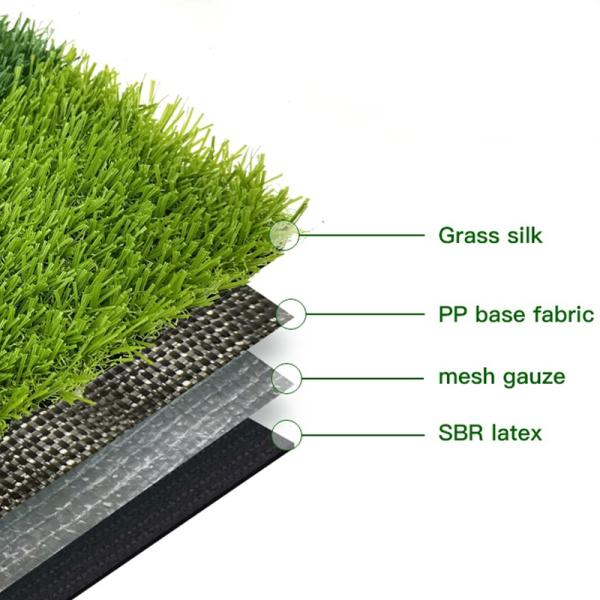 High Rebound Artificial Turf with 50mm Pile Height and 10 Years Lifetime for Football Pitches