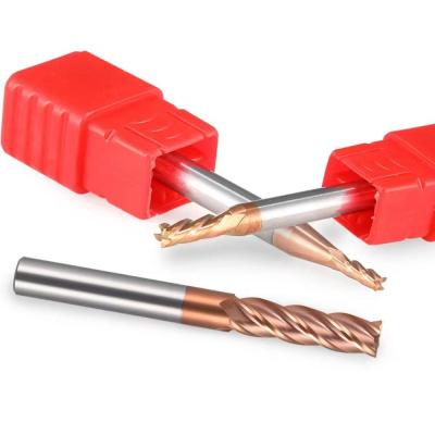 Moulins à extrémité plate à 4 flûtes HRC55 Carbure de tungstène cimenté en alliage dur outil de découpe de fraisage pour métal CNC tungstène