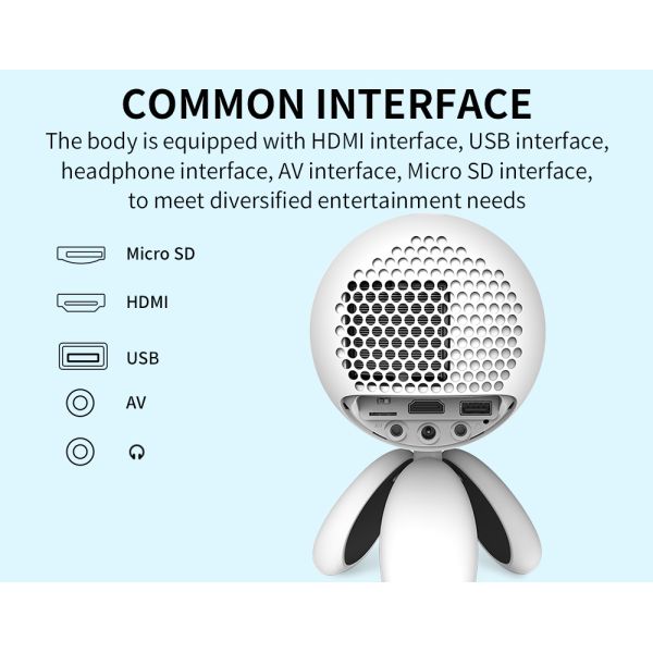 YG220 Android Smart Mini Portable HD LED Projector Micro With Stand