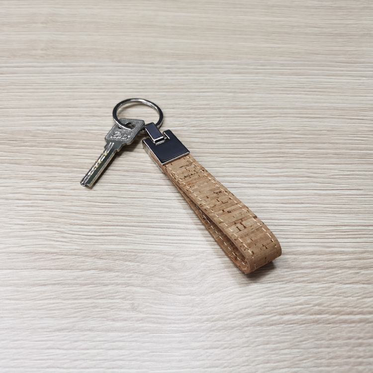 Подарок рекламы сувенира кольца для ключей 12mm оптовый кожаный Keychains равнины пробочки кожаный