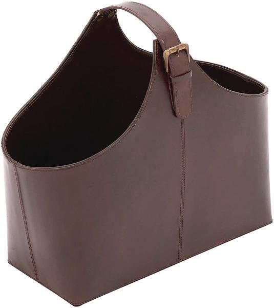 Leather Hand Basket Gift Storage Box For Wine / Sundries / Holiday Gift