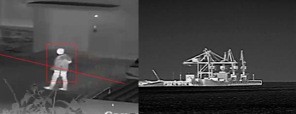 White Border Thermal Surveillance System PTZ Thermal Imaging Security Camera