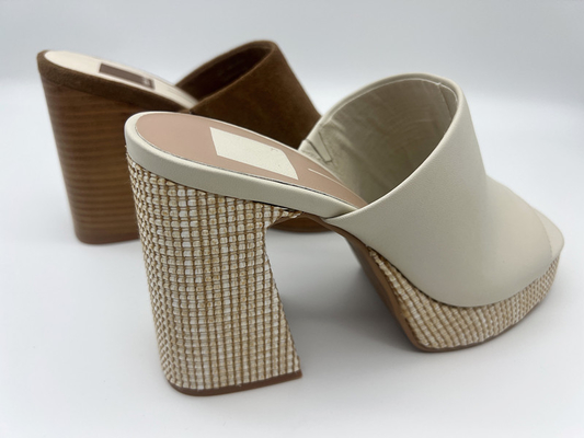 OEM ODM Ladies Mule Heels Leather Upper Material For Formal Gatherings