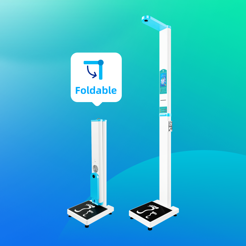 Coin-Operated Height Scale Print Report Public Use Height Scale Machine LCD Color Ultrasonic Height Weight Measure Machine
