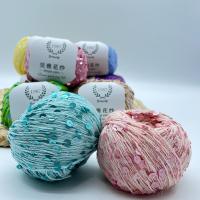 55% de algodón 45% de poliéster Sequin Yarn Colorido Glitter Yarn para bolsas Ropa de punto