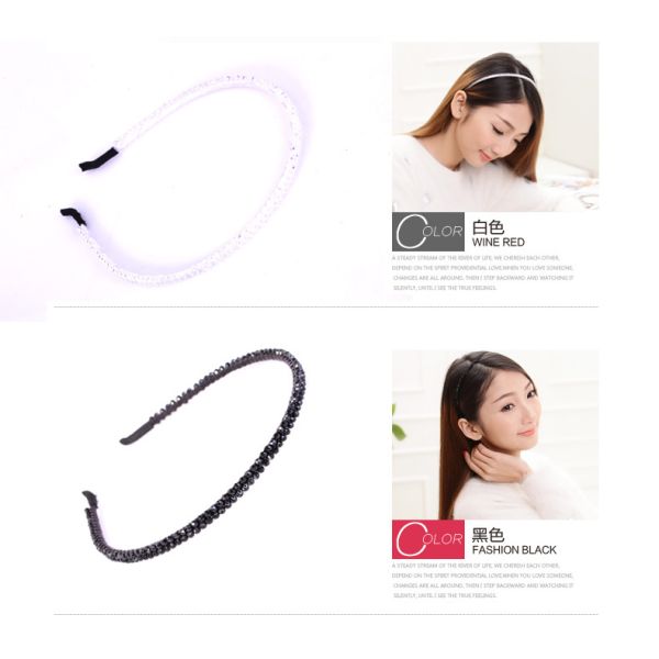 Fine crystal rhinestone headband hair bands