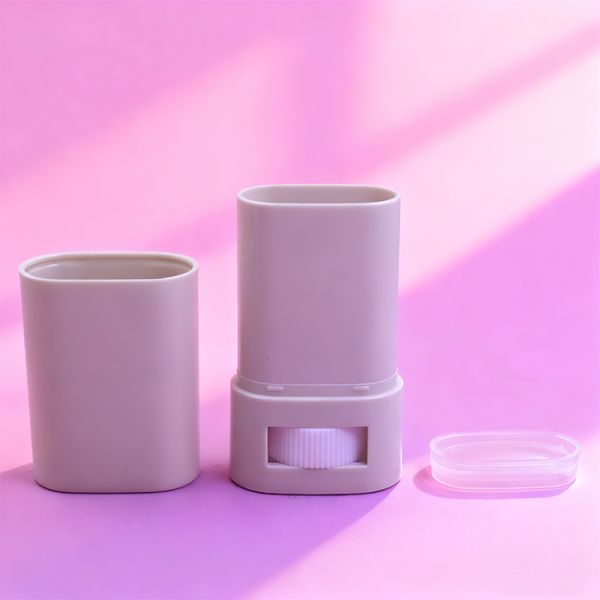 Emballage de déodorant en bâtonnet torsadé personnalisé ovale plat 15g 20g, rechargeable, pour déodorant corporel, écran solaire, tubes de conditionnement de déodorant
