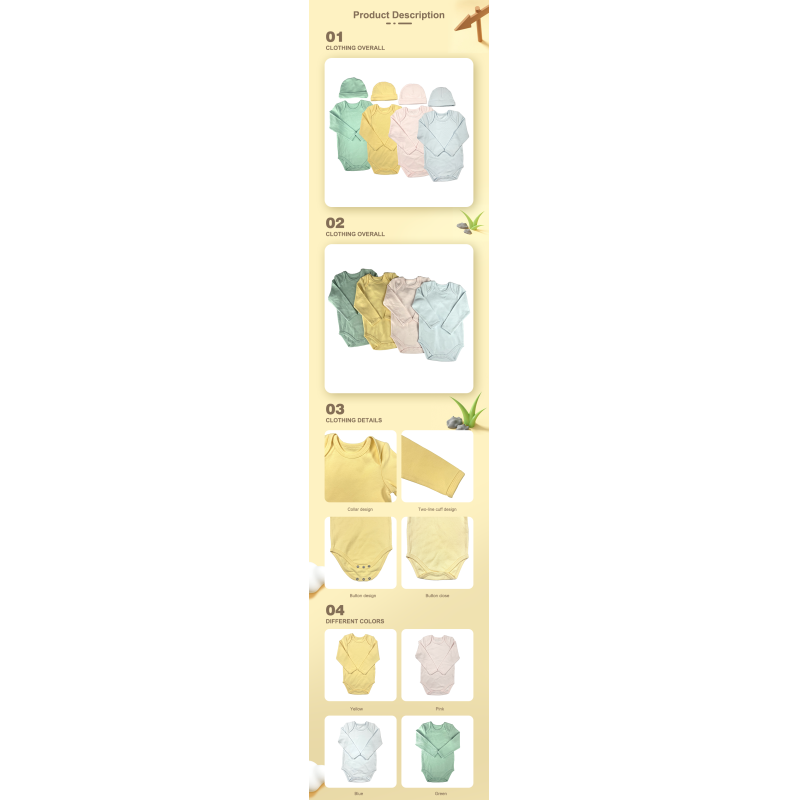 Newborn Clothing Long Sleeve Summer Baby Rompers with Elasticity Professional