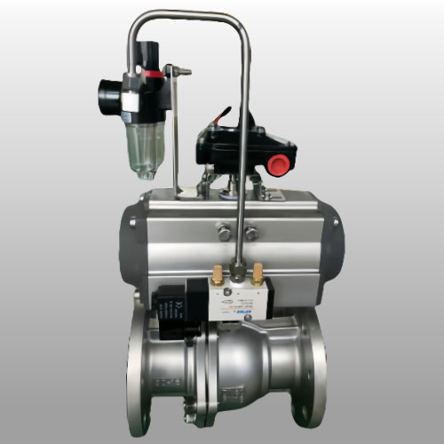 OEM Spring Return Ball Valves Single Action Pneumatic Actuator Ball Valve