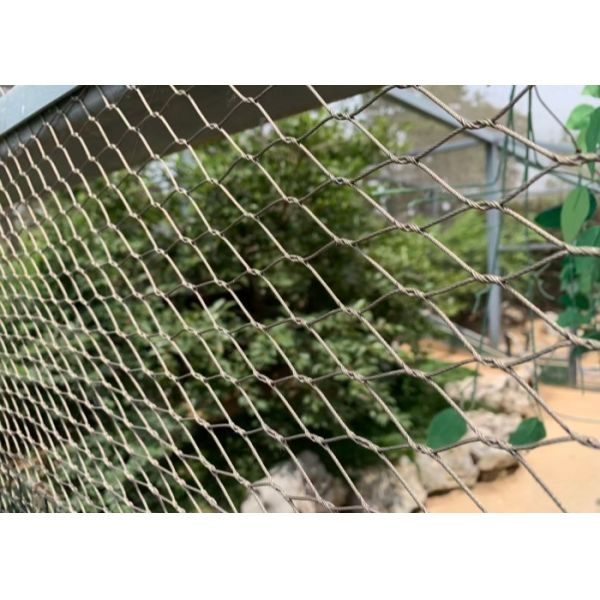 Stainless Steel Ferrule Wire Rope Mesh For Zoo Bird Parrot Aviary Safety Fencing