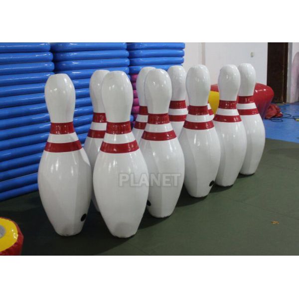 2.5m Tall White Blow Up Bowling Ball / Inflatable Human Bowling Set