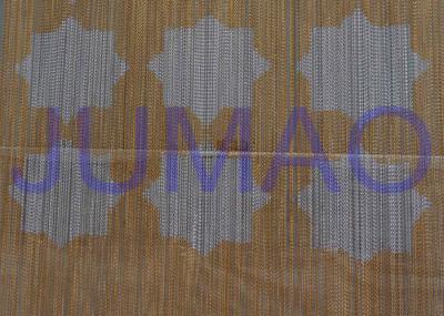 Rose Color Metal Chain Link Curtains Ceiling Decoration For Exhibitions