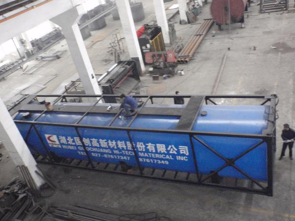Blue Bitumen Heating Tank 45000L Large Capacity With Double Heating Tubes