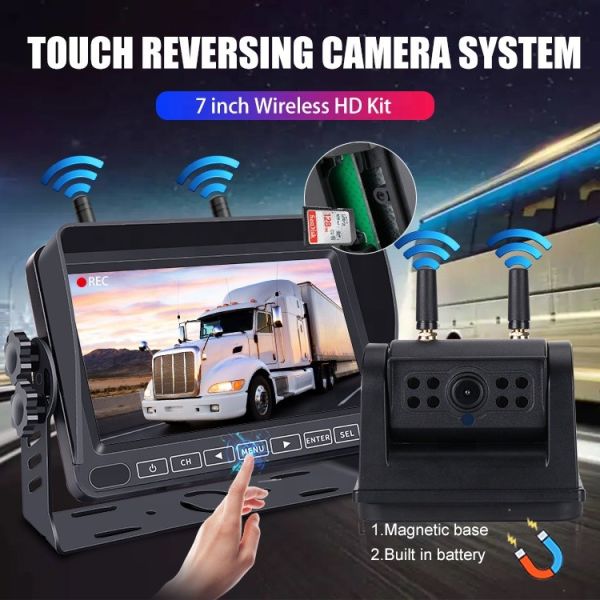 HD Combo 7 Inch Screen Wifi Backup Camera Wireless Reverse Camera For Car