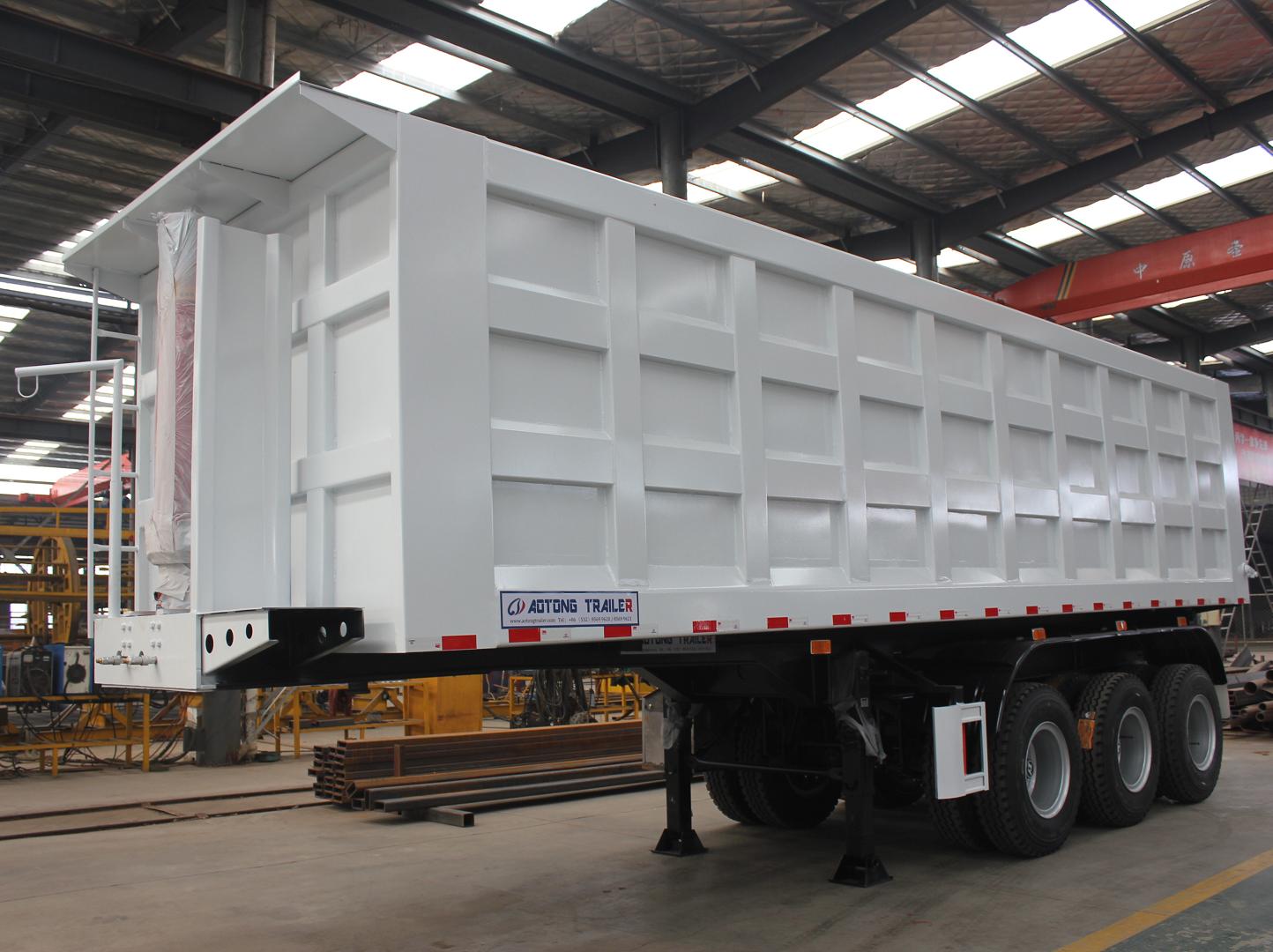 50 тонн 3-осевых саморазрядных перегонных прицепов с гидравлическим цилиндром и HAVY