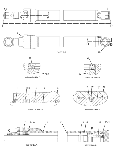 CA2478868 247-8868 2478868 Boom Cylinder Seal Kit Fits C-A-T E320D E320D L E320D FM  E319D L E320D GC In Stock