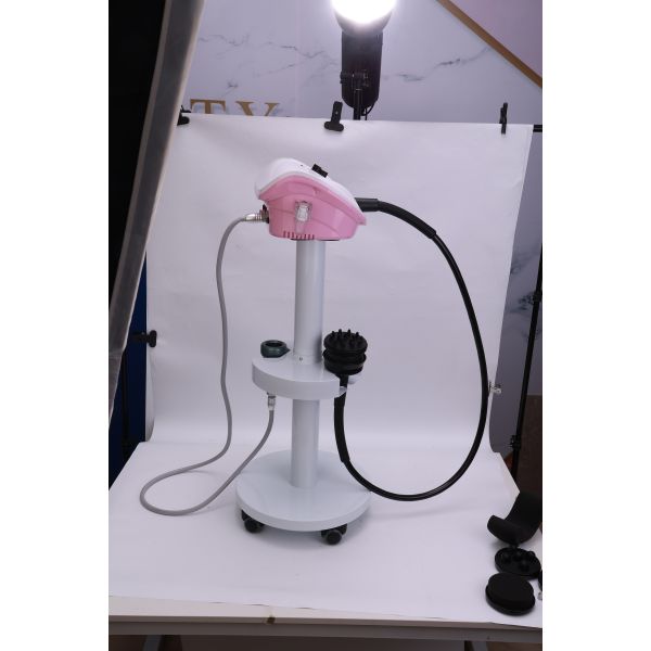 2024 2 in 1 pink G8 Vibration Body Massage Vacuum Heating Slimming Machine with Stand