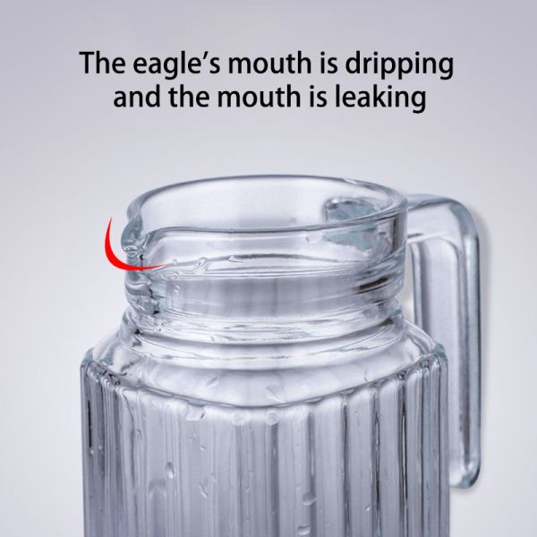 Hotel Silicone Cap 1000ml 200ml Glass Cold Kettle