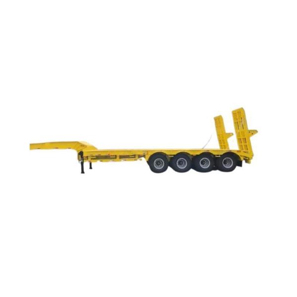 3 Axles 4 Axle Gooseneck Low Bed Hydraulic Lowboy Truck Semi Trailer With 1310mm Wheel Base